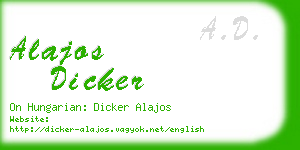 alajos dicker business card